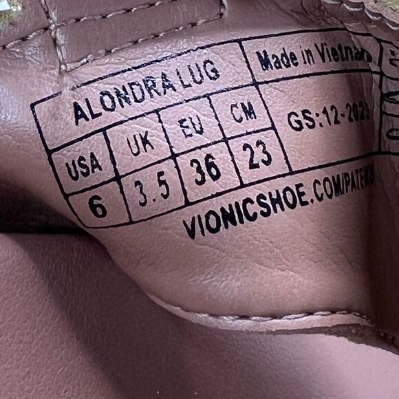 Vionic Alondra Lug T-Strap Comfort Sandal Gold Sling Back Buckle Women's 6 - Picture 10 of 10